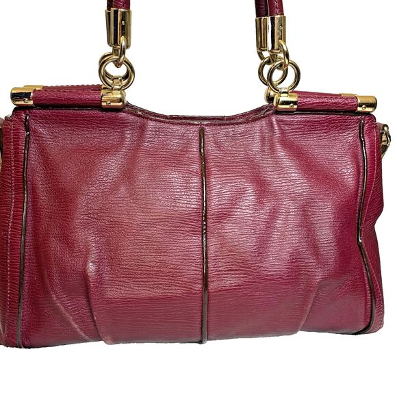 Coach Madison Burgundy Leather Pinnacle Drifter Satchel Shoulder Bag #21503 - Picture 5 of 16